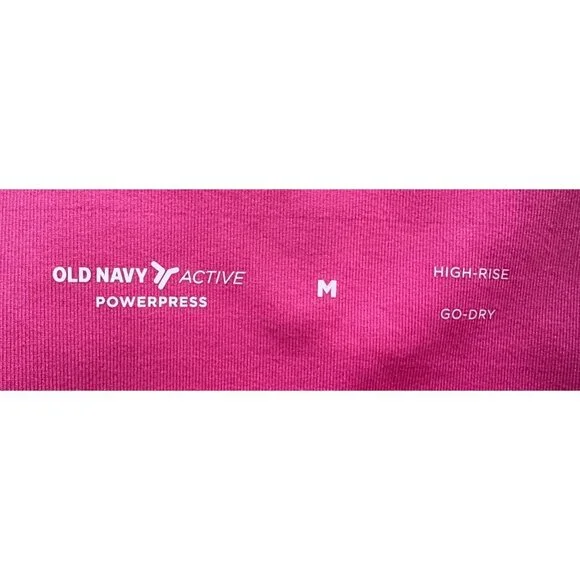 Old Navy NWT Active PowerPress High Rise Biker Shorts in Hot Pink Medium - Picture 6 of 10